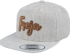 Fashion Kiddo Cap Kids Freja Engraved Patch Heather Snapback - Grey