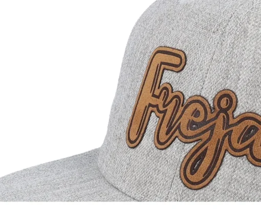Fashion Kiddo Cap Kids Freja Engraved Patch Heather Snapback - Grey