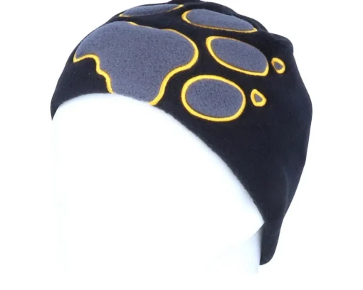 Outdoor | Traditional Beanies-Jack Wolfskin Kids Front Paw Black Beanie -