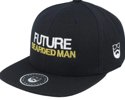 Clearance Bearded Man Kids Future Black Snapback -