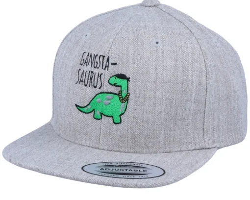Snapback-Kiddo Cap Kids Gangstasaurus Heather Grey Snapback -