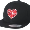 Fashion Kiddo Cap Kids Geometric Heart Black Kids Snapback -