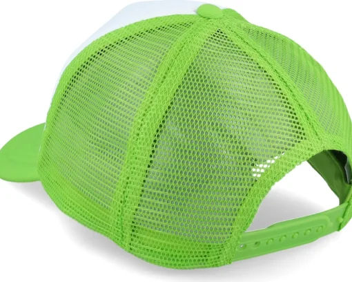 Kids-Kiddo Cap Kids Geometry Dinosaur Limegreen/White Foam Trucker - Green, White