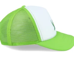 Kids-Kiddo Cap Kids Geometry Dinosaur Limegreen/White Foam Trucker - Green, White