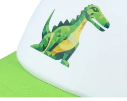 Kids-Kiddo Cap Kids Geometry Dinosaur Limegreen/White Foam Trucker - Green, White