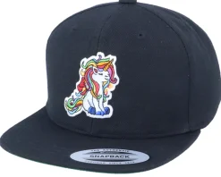 Kids-Unicorns Kids Glorious Unicorn Curls Black Snapback -