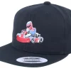 Kids-Kiddo Cap Kids Gokart Racer Black Snapback -