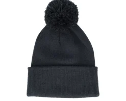 Pom Beanies | Blank Beanies-Beechfield Kids Graphite Junior Pom - Grey