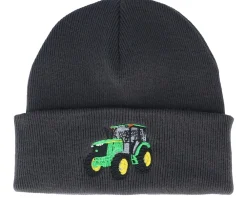 Cuff Beanies | Kids-Kiddo Cap Kids Green Tractor Graphite Grey Beanie -