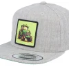Snapback | Kids-Kiddo Cap Kids Green Tractor Grey Snapback -