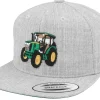 Kids-Kiddo Cap Kids Green Tractor Heather Grey Snapback -