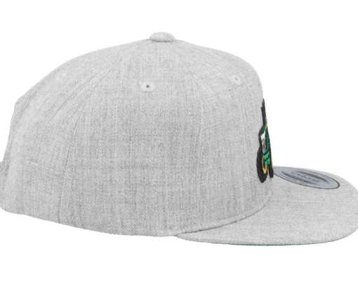 Kids-Kiddo Cap Kids Green Tractor Heather Grey Snapback -