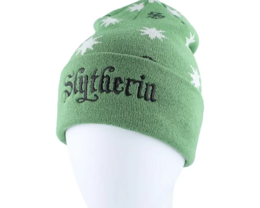 Kids-Difuzed Kids Harry Potter Slytherin Turn-up Beanie Green Cuff -