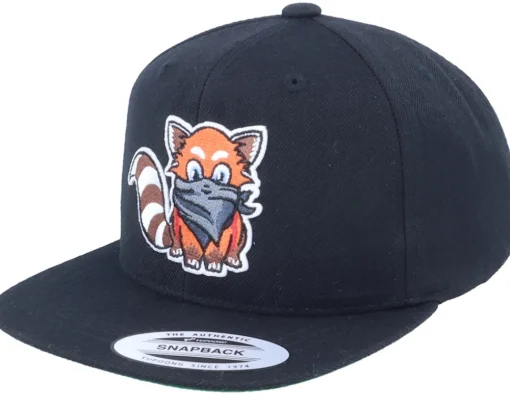 Online Kiddo Cap Kids Hatsie The Red Panda Black Snapback -