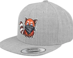 Snapback-Kiddo Cap Kids Hatsie The Red Panda Heather Grey Snapback -