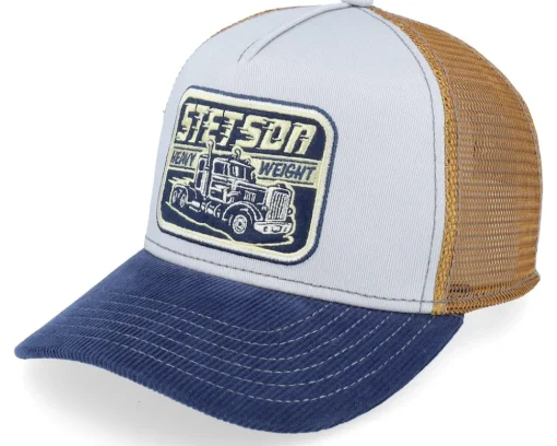Trucker-Stetson Kids Heavy Duty Blue/Grey A-Frame Trucker -