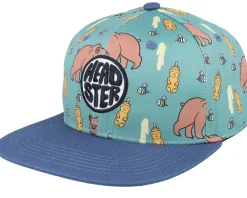 Outlet Headster Kids Honey Bear Iguana Green Snapback -