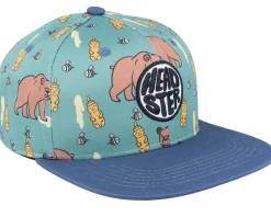 Outlet Headster Kids Honey Bear Iguana Green Snapback -
