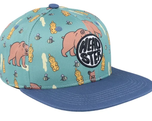 Outlet Headster Kids Honey Bear Iguana Green Snapback -
