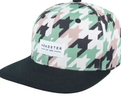 Fashion Headster Kids Houndstooth Iguana Green Snapback -