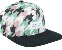Fashion Headster Kids Houndstooth Iguana Green Snapback -