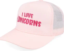 Kids-Unicorns Kids I Love Pastel /Pastel A-frame Trucker - Pink