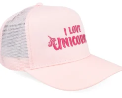Kids-Unicorns Kids I Love Pastel /Pastel A-frame Trucker - Pink