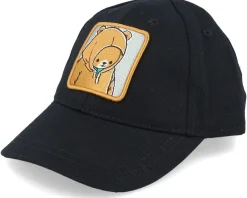 Adjustable | Kids-Kiddo Cap Kids Infant Smiling Teddy Black Adjustable -