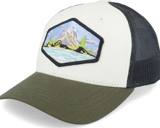 Kids-Wild Spirit Kids Island Patch Ivory/Black/Dark Mesh Trucker -