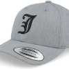 Kids-Kiddo Cap Kids J Letter 3d Heather Adjustable - Grey