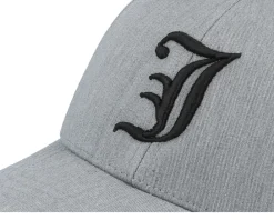 Kids-Kiddo Cap Kids J Letter 3d Heather Adjustable - Grey