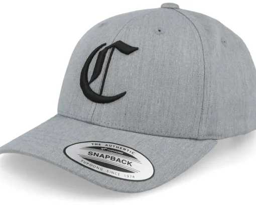 Kids-Kiddo Cap Kids J Letter 3d Heather Adjustable - Grey