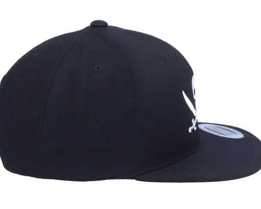 Kids-Kiddo Cap Kids Jolly Roger Pirate Black Snapback -