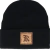 Hot Kiddo Cap Kids K Letter Patch Black Cuff -