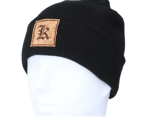Hot Kiddo Cap Kids K Letter Patch Black Cuff -