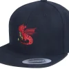Hot Kiddo Cap Kids Kawai Dragon Black Snapback -