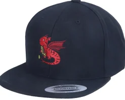 Hot Kiddo Cap Kids Kawai Dragon Black Snapback -