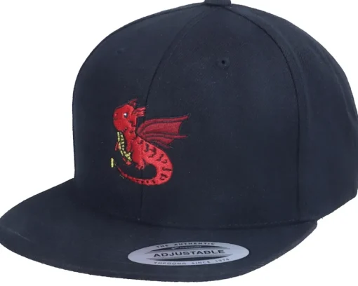 Hot Kiddo Cap Kids Kawai Dragon Black Snapback -