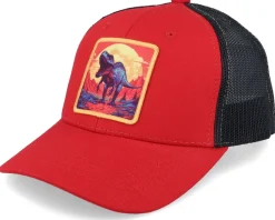 Trucker-Kiddo Cap Kids Kids T-rex Red/Yellow Patch Scarlet/Black Trucker -