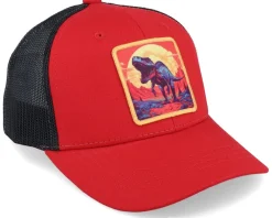 Trucker-Kiddo Cap Kids Kids T-rex Red/Yellow Patch Scarlet/Black Trucker -