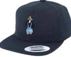 Kids-Kiddo Cap Kids Kikazaru Hear Nothing Monkey Black Snapback -