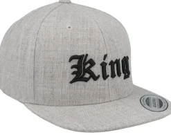 Outlet Kiddo Cap Kids King Old English 3d Heather Snapback - Grey