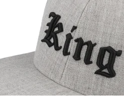 Outlet Kiddo Cap Kids King Old English 3d Heather Snapback - Grey