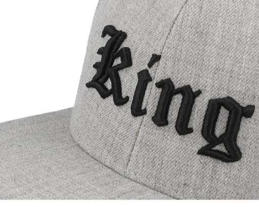 Outlet Kiddo Cap Kids King Old English 3d Heather Snapback - Grey