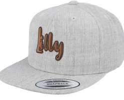 Best Kiddo Cap Kids Lilly Engraved Patch Heather Snapback - Grey