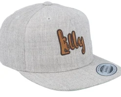 Best Kiddo Cap Kids Lilly Engraved Patch Heather Snapback - Grey