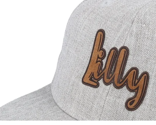Snapback-Kiddo Cap Kids Lilly Engraved Patch Heather Snapback - Grey