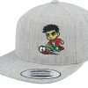 Clearance Kiddo Cap Kids Little Football Player Heather Grey Snapback -