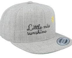Snapback | Kids-Kiddo Cap Kids Little Miss Sunshine Heather Grey Snapback -