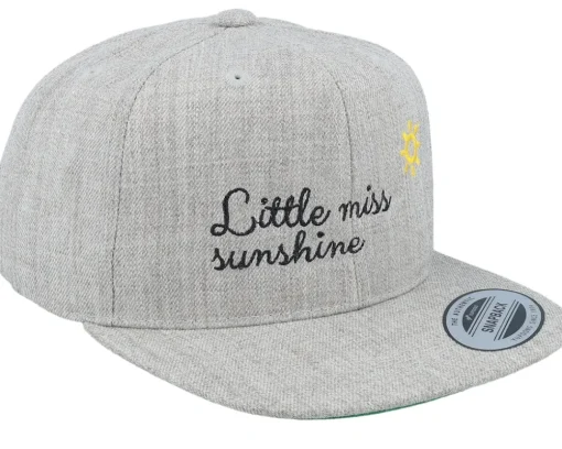 Snapback | Kids-Kiddo Cap Kids Little Miss Sunshine Heather Grey Snapback -
